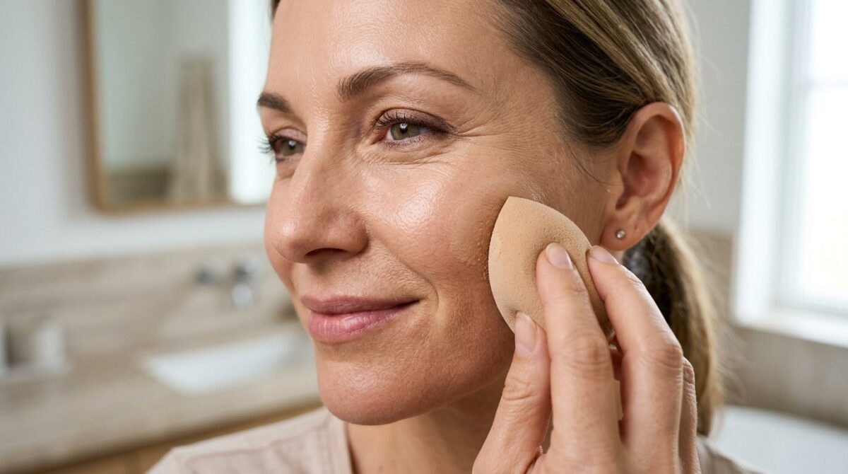 entdecken Sie die japanische Foundation-Technik für reife Haut ab 30, die mit weniger Produkt zu einem natürlichen, makellosen Teint führt