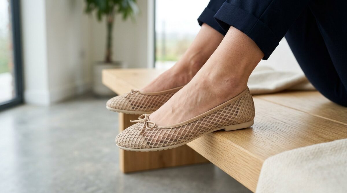 entdecken Sie die bequeme Alternative zu Lack-Ballerinas, die elegante Frauen diesen Frühling 2026 tragen und die Eleganz mit Wohlbefinden verbindet
