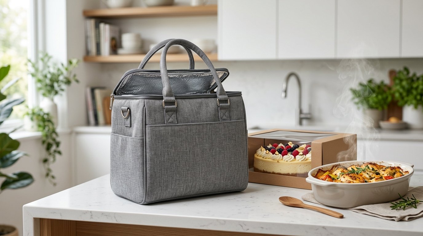 entdecken Sie die elegante Mathon Isoliertasche mit 22 Litern Kapazität für sicheren Lebensmitteltransport und praktische Effizienz im Alltag